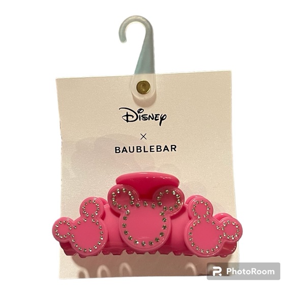 DISNEY X BAUBLEBAR MICKEY MOUSE HAIR CLIP
PINK WITH TINY RHINESTONES - Picture 1 of 1